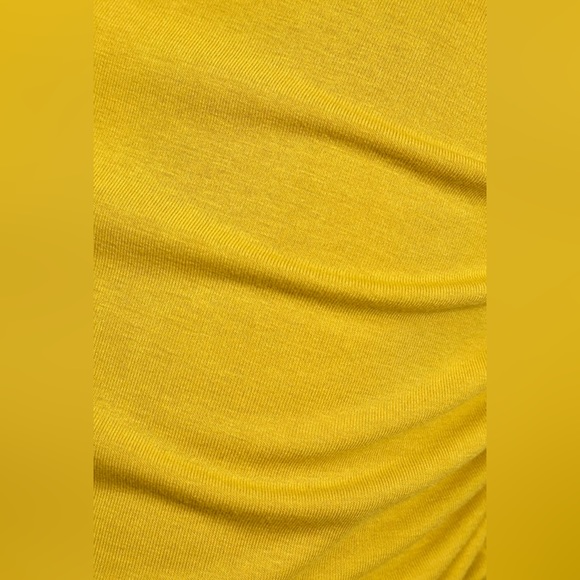 NWT - Lulu’s Ruched One Shoulder MIDI Dress - Size XL - Mustard Yellow - Picture 5 of 16